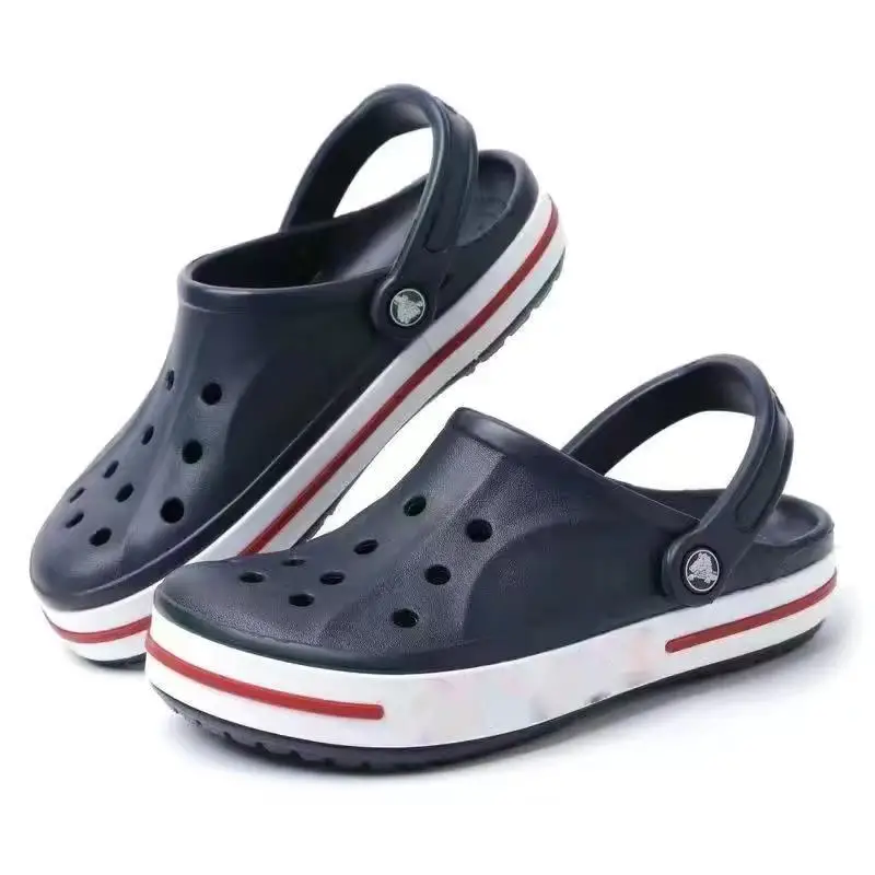 Lüks marka erkek 2022 yaz erkekler rahat sandalet ayakkabı su geçirmez kauçuk plaj ayakkabısı kayma ayakkabı erkekler nefes açık Sandal