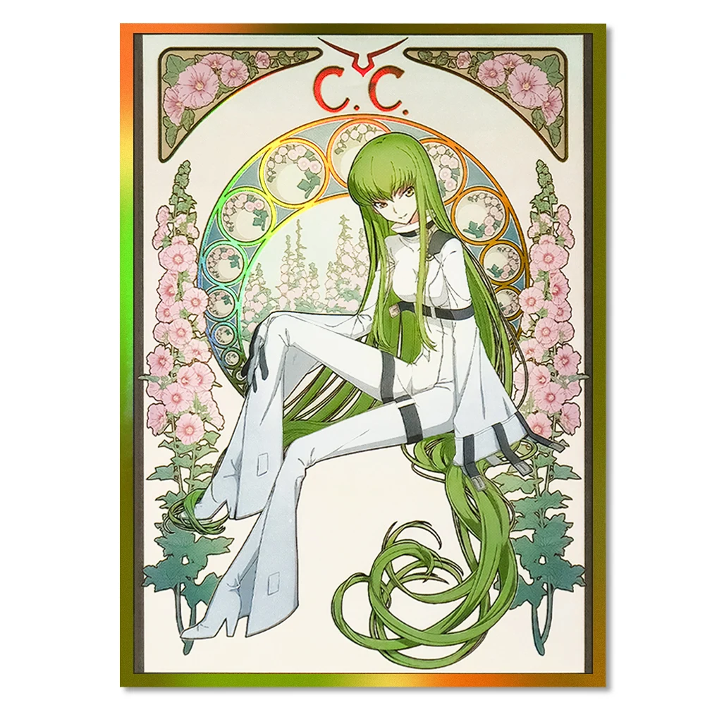 60 шт. 67x92 мм лазерные рукава для аниме карт C.C. Защитный экран MTG/PKM