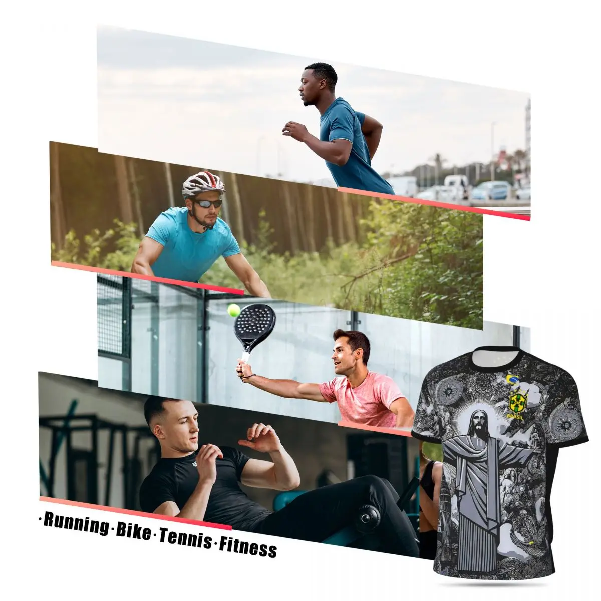 Футболка для тренировок по футболу с изображением Иисуса из Бразилии