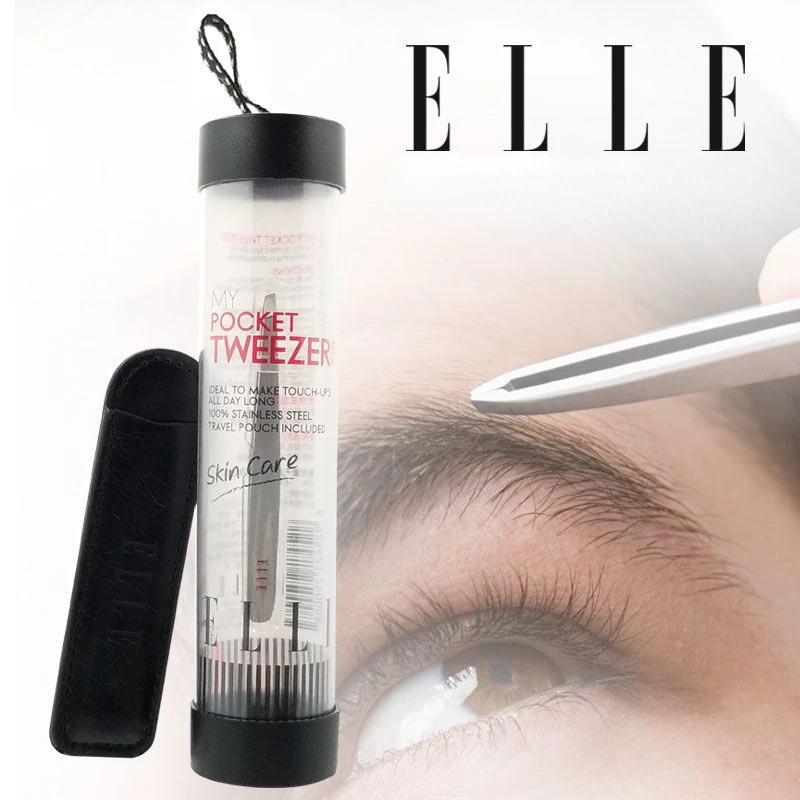 

Оригинальные Портативные Скошенные щипцы для бровей ELLE Beauty щипцы для бровей щипцы для ощипывания накладных ресниц инструмент для макияжа