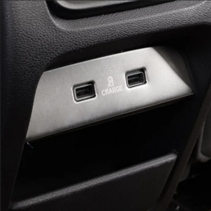 

SBTMY для Geely Tugella 2019-2022 FY11 нержавеющая сталь декоративная рамка Задний USB интерфейс прикуриватель панель автомобиля