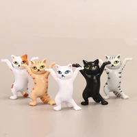 5pcs set funny cat pen holder toy hold everything cat earphone bracket home decor festival decoration charming kitty sto cat toy