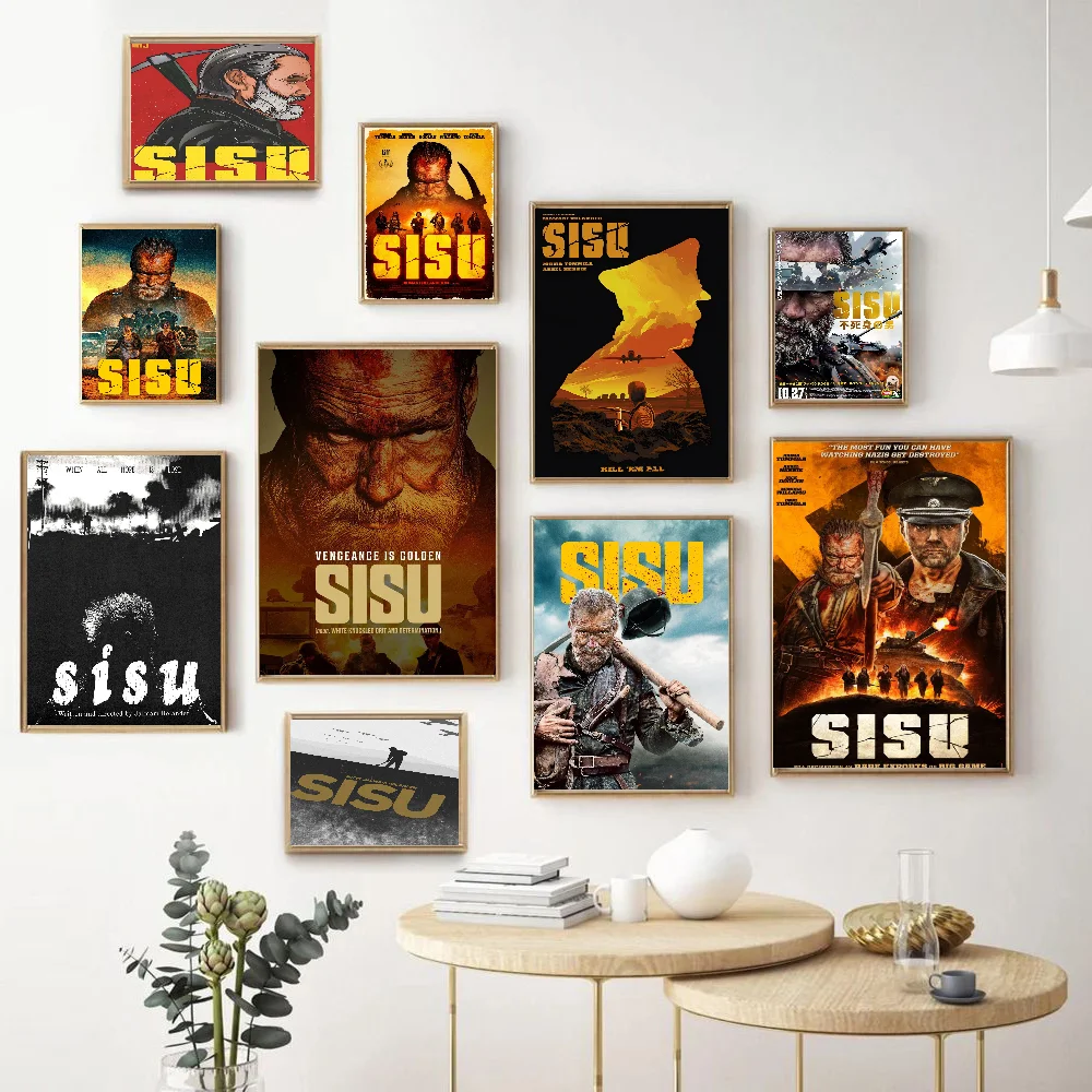 New Action Movie Sisu Vintage Posters Sticky Room Home Bar Cafe Decor Kawaii