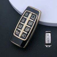car tpu key case cover holder for hyundai genesis gv70 gv80 gv90 2020 2021 2022 key shell ring protective accessories