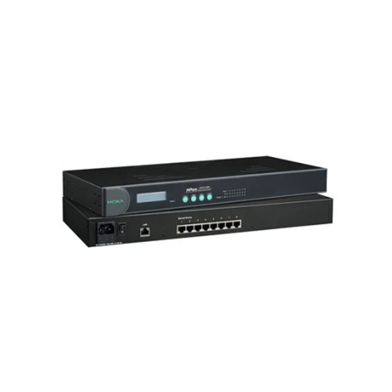

MOXA NPORT 5630-8 8-port RS-422/485 rackmount device server with RJ45 connectors and 100 to 240 VAC power input