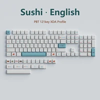 sushi 121 keys xda profile keycaps pbt dye sub for mx switch mechanical keyboard english japanese thai