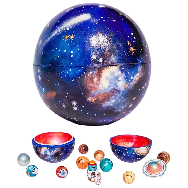 

1.5in 3D Solar System Model Planet Wooden Ball for School Teaching Activity Set 13-in-1 Classroom Science Kits for 2022 New