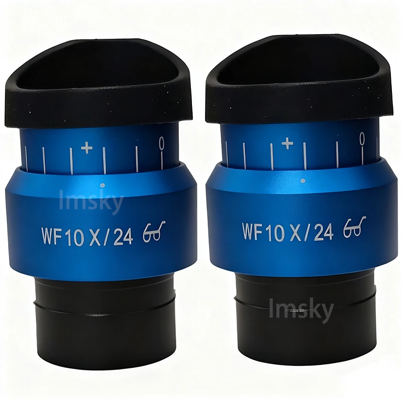 2 шт. WF10X/24 мм окуляр стереомикроскопа 10X окуляр с высокими точками зрения большое поле зрения регулируемый размер монтажа 30 мм