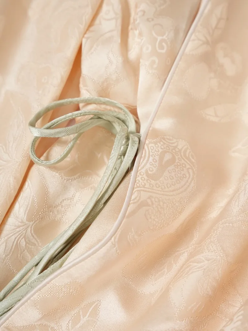 2024 женский осенний новый топ из 100% натурального шелка шелковицы HuaLuo жаккардовый