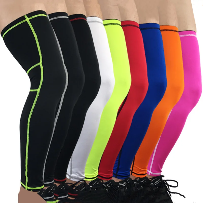 

1PC MTB Knee Pads Long Basketball Leg Sleeve Men Women Sport Calf Knee Brace Soccer Gym Leggings
