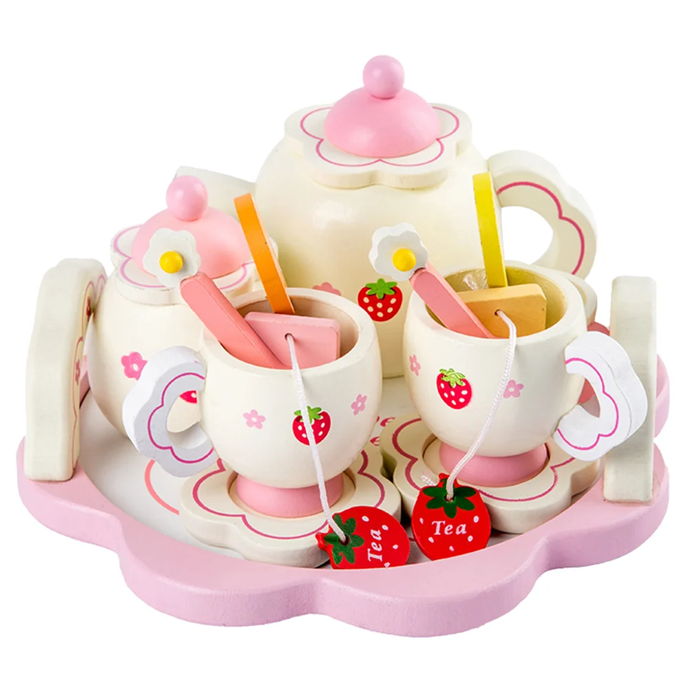 

Чайный набор для девочек, детские маленькие фотообои, фарфоровая кухня, ролевые Деревянные маленькие пластиковые наборы для малышей, аксес...
