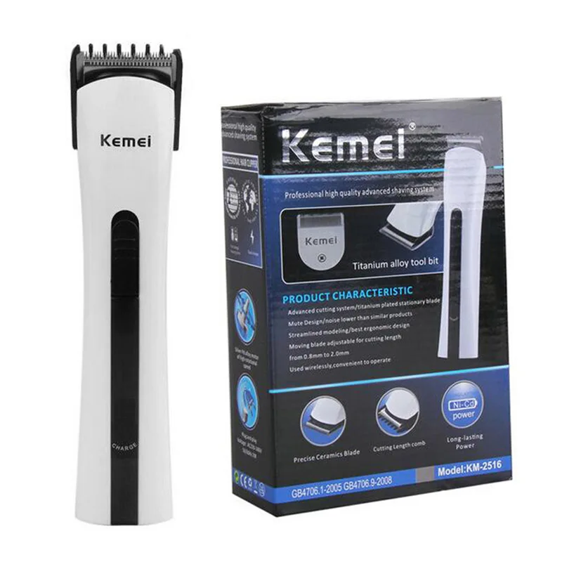 

Kemei KM-2516 AC 220-240V EU Plug Cordless Adjustable Electric Hair Shaver Razor Beard Scissors Clipper Trimmer Grooming Kits