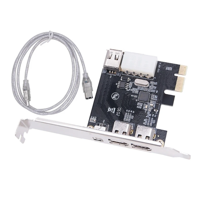 Карта 652F PCIE 1X 1394 с адаптером Firewire для настольного компьютера карта видеозахвата