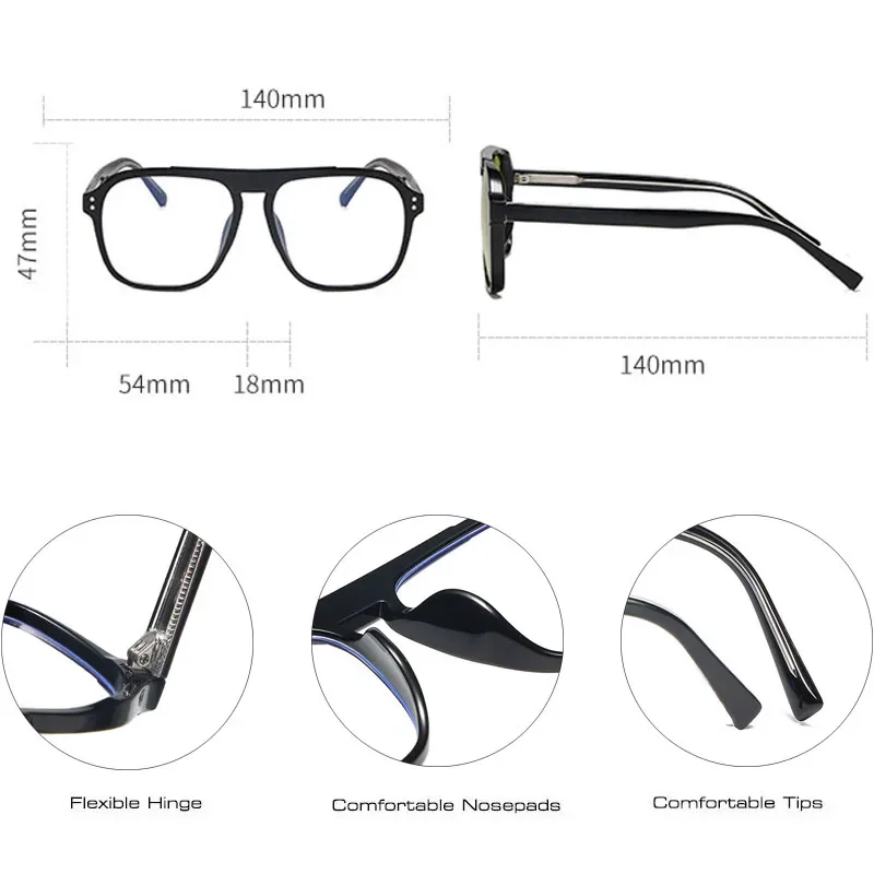 2024 Женская оправа для очков с пружинным шарниром защитой от синего света мужская