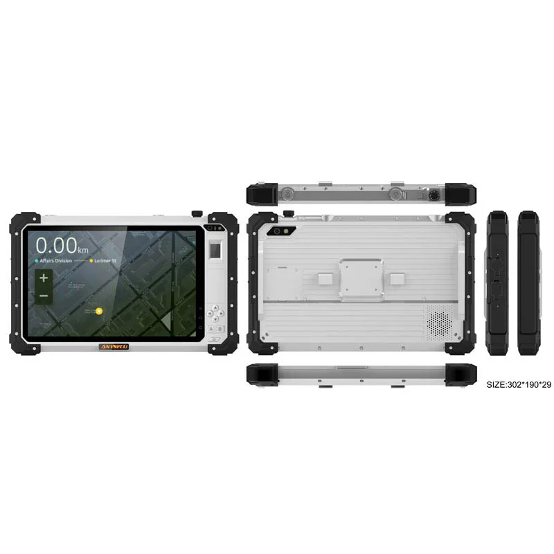 ANYSECU P5 10inch LTE 4G Android 9 IP68 rugged industrial tablet 4 watts DMR+UHF/VHF (optional) with GPS / fingerprint unlocking enlarge