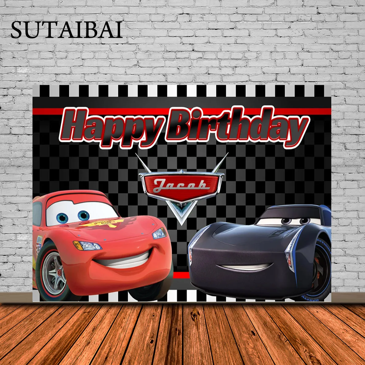 

Custom Red Car Photography Background Cartoon Backdrop Baby Children Party Tapestry Photocall Photo Studio
