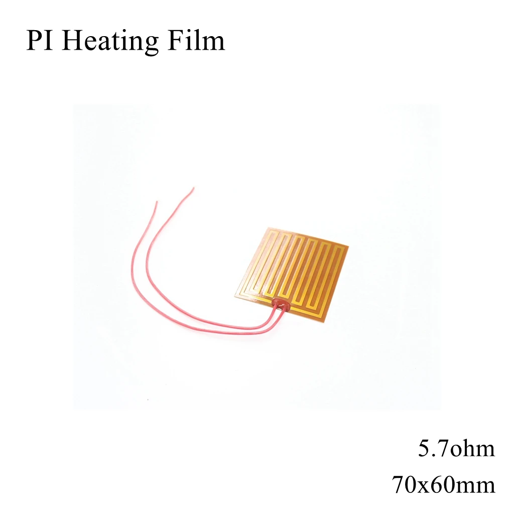 

70x60mm 5V 12V 24V 110V 220V PI Heating Film Polyimide Adhesive Electric Heater Plate Panel Pad Mat Fuel Foil Oil Engine Tank