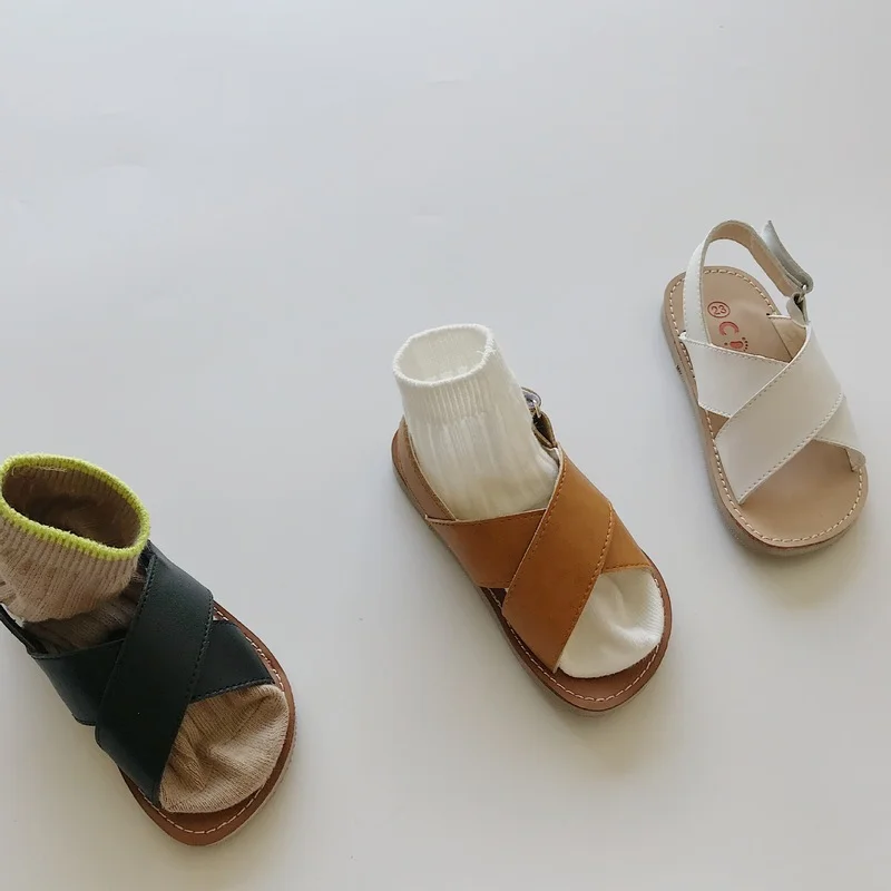 Сандалии 3 цветов для маленьких мальчиков и девочек летние пляжные сандалии