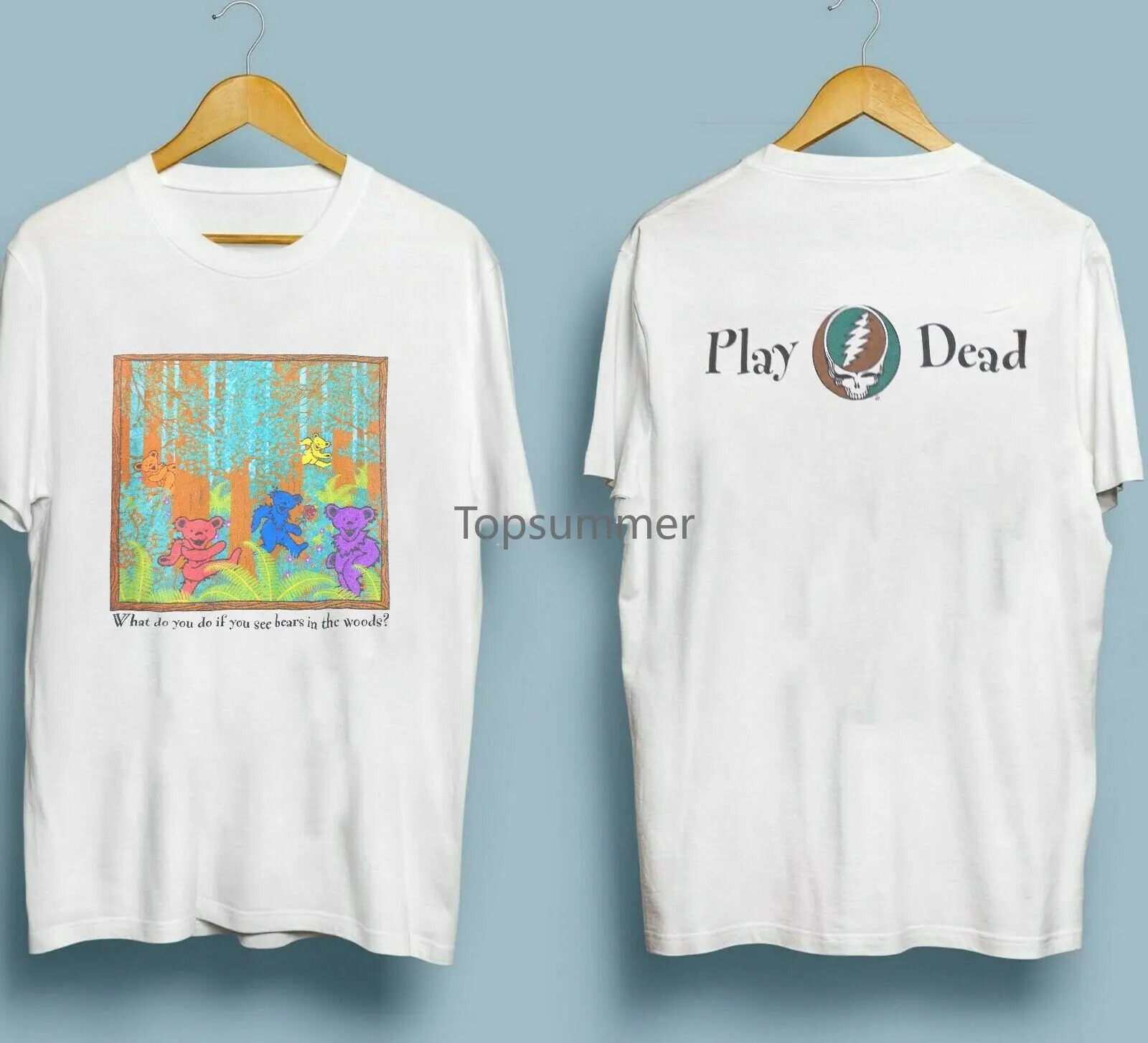 

Vtg Grateful Dead T Shirt 1998 Dancing Bears Bear In The Woods T Shirt Reprint