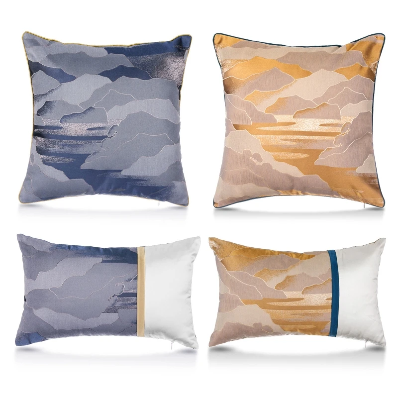 

Chinese Style Geometric Striped Patchwork Pillow Cover Cushion Covers