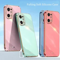 candy color plating soft silicone phone case for oppo find x5 pro 5g ultra thin electroplated lens protective cover for find x5