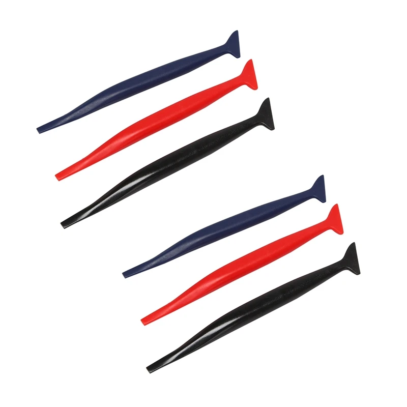 2X Car Wrapping Flexible Micro- Squeegee Curved Slot Tint Tool Set 3 In 1 With Different Hardness For Installing
