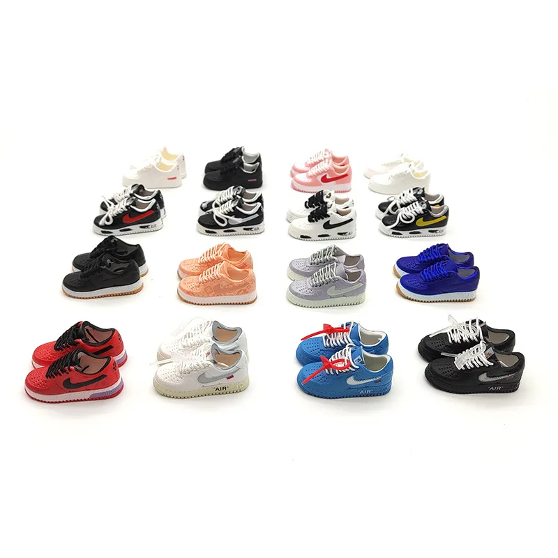 

Air Force One Mini Wearable Shoe Model Three Dimensional AJ Sneaker Model Fashion Car Small Board Shoes Toys