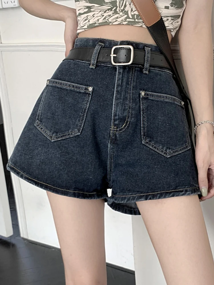 

Casual High Waist Jeans Loose Wide Leg A-Line Shorts 2023 Summer New Fashion Women'S Clothing