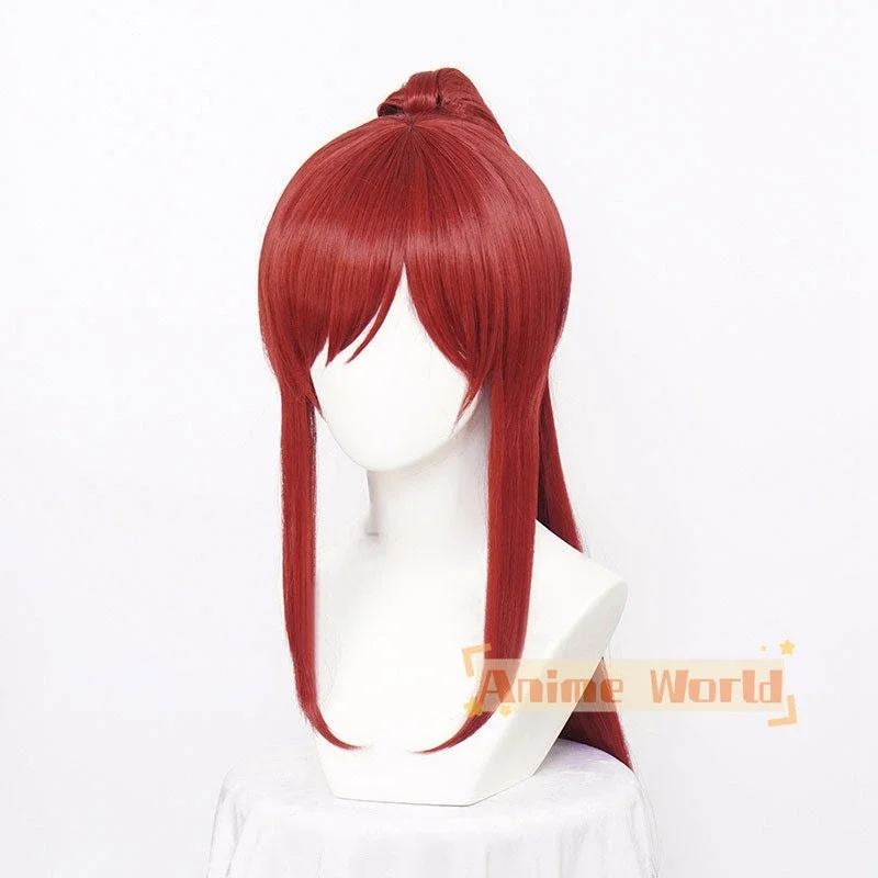 Erza Scarlet Красный косплей парик Хэллоуин синтетические волосы жара