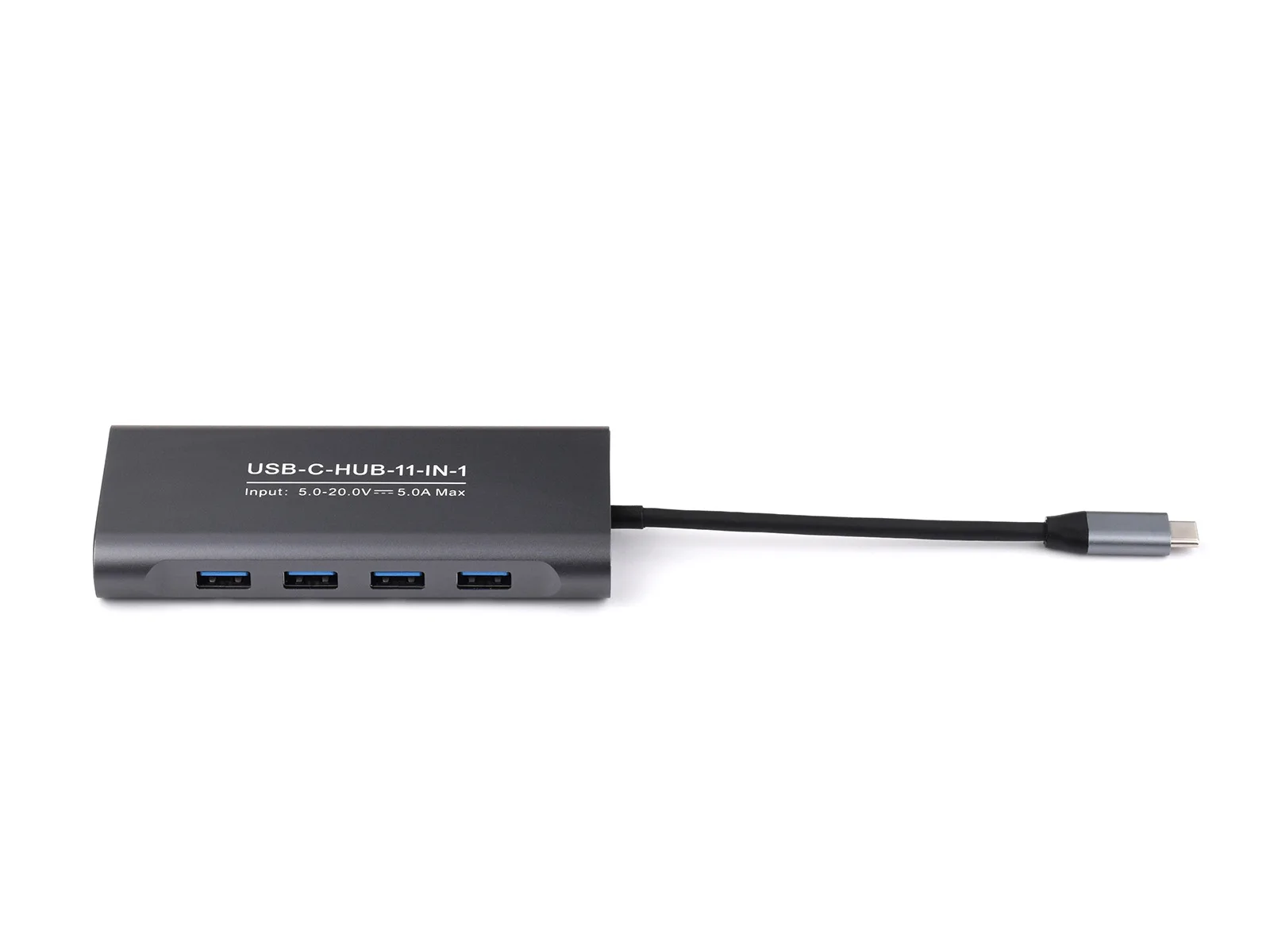 Фото Многофункциональный USB-C хаб Waveshare 11-в-1, порт Ethernet RJ45 100 Мбит/с, корпус из алюминиевого сплава, Plug and Play, 4K@30 Гц №5