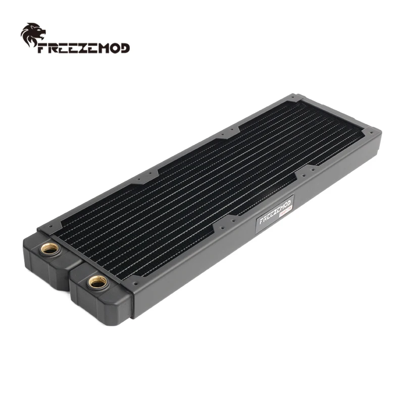 Zemod Radiador de Cobre com Refrigeração por Água 14 Tubo Plano de Camada Única Barbatana de Cobre para Ventilador de 12cm para Cpu Dissipador de Calor Embutido Ventiladores e resfriadores