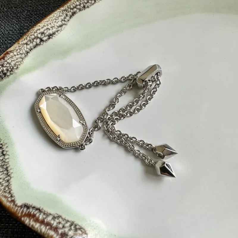 Геометрический Белый перламутровый натуральный драгоценный камень YEEVAA