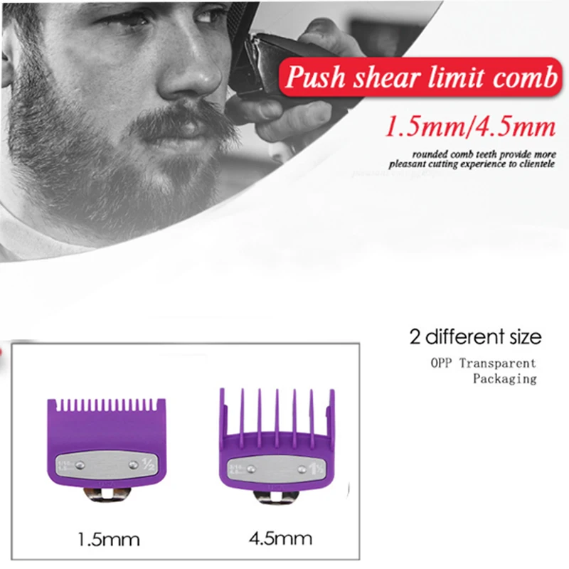 2PCS/Set 1.5/4.5mm Hair Clipper Limit-Trimmer Cutting Guide Comb Guards for Wahl