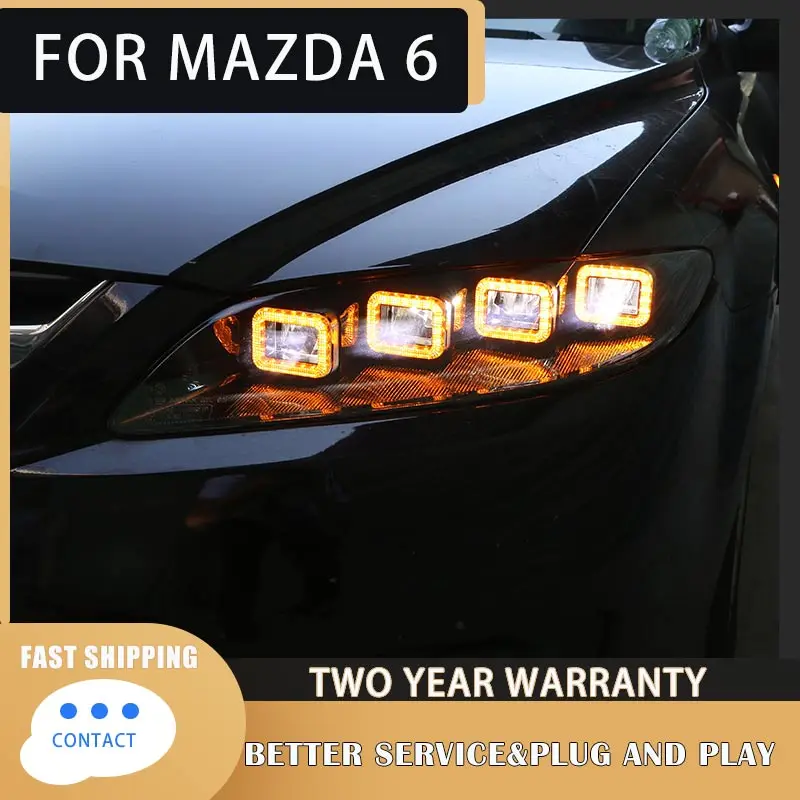 

Автомобильные фары для Mazda 6 светодиодный передние фары 2003-2015 Mazda6 передние фары Drl Проекционные линзы автомобильные аксессуары