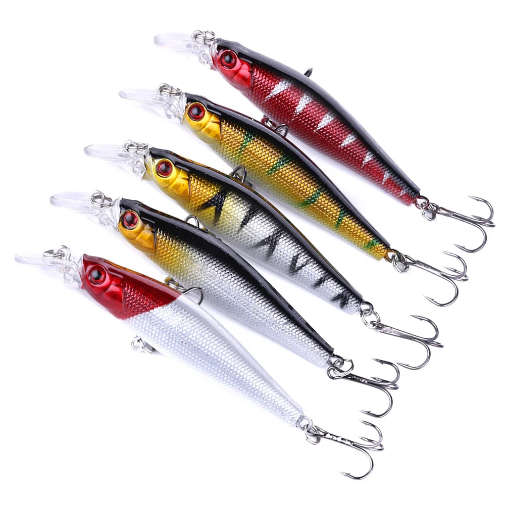 

5PCS Fishing Lures Artificial Hard Bait Outdoor Fishing Accessory Fish Shape Baits for Husband Men Elder Fishing accessories