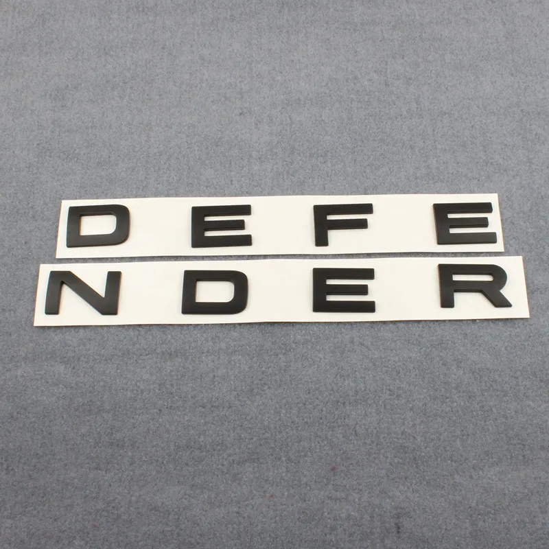 

Car 3D ABS DEFENDER Letter Logo Stickers and Decals For Land Rover DEFENDER Car Front Hood Rear Trunk Body Emblem Badge Stickers