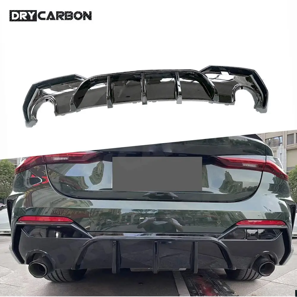 

For BMW 4 Series G22 G23 Coupe 2 Door 2021 + Gloss Black Rear Bumpers Lip Diffuser Spoiler Car Bodykits Accessories