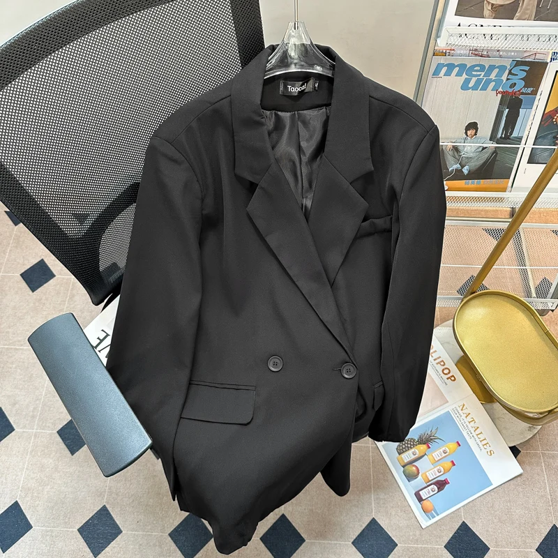 Винтажный американский винтажный черный маленький костюм Верхняя одежда для