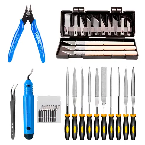 Набор инструментов для удаления заусенцев MEGA, Обрезной нож, резак для кромок, напильники для удаления заусенцев, детали для 3D-принтера для м...