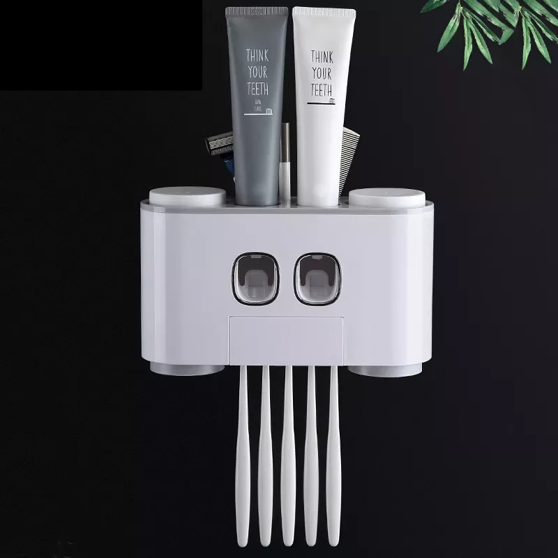 

NEW2023 Bathroom automatic toothpaste dispenser Toothpaste squeezer Wall Mounted Toothbrush holder Bathroom accessories set
