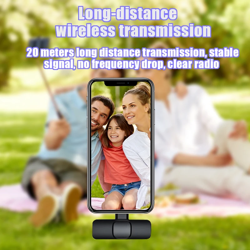 

For iPhone Wireless Lavalier Microphone Portable Audio Video Recording Mini Mic Live Broadcast Android Phone Microfonoe vlog