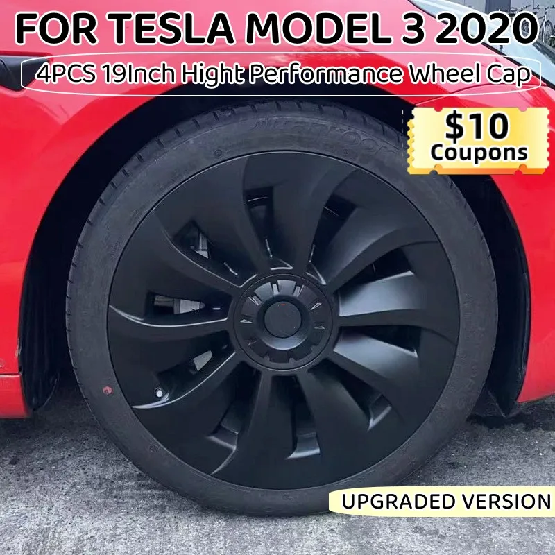 

For Tesla Model 3 2020 I9 Inch Hubcap Hight Performance Replacement Wheel Hubcap Automobile Wheel Cap Full Rim Cover Accessories