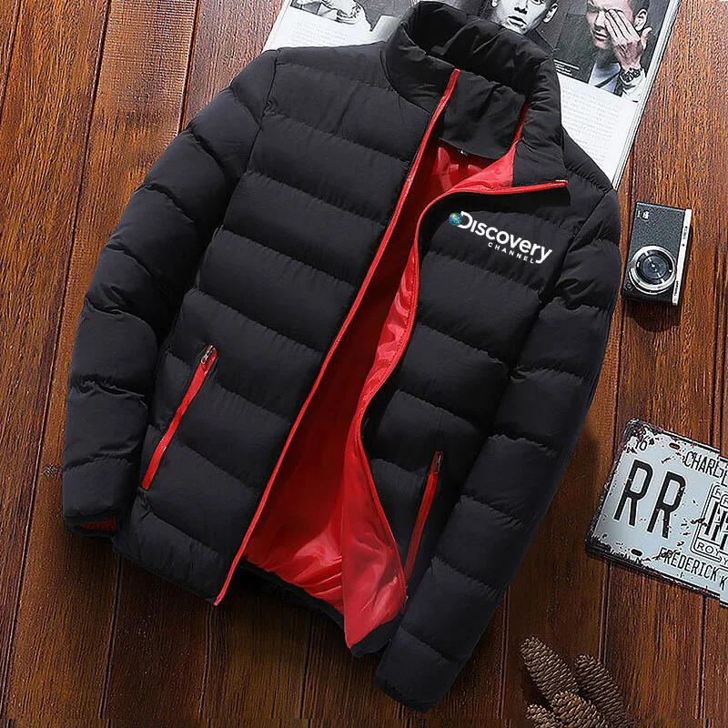 

Discovery Channel Fall/Winter Light Down Jacket Cotton Jacket 2022 new men's fashion stand collar plus size youth slim warm over