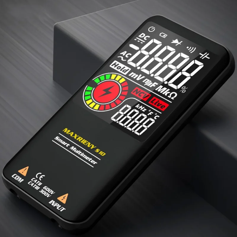 Профессиональный цифровой мультиметр MAXRIENY умный вольтметр с ЖК дисплеем
