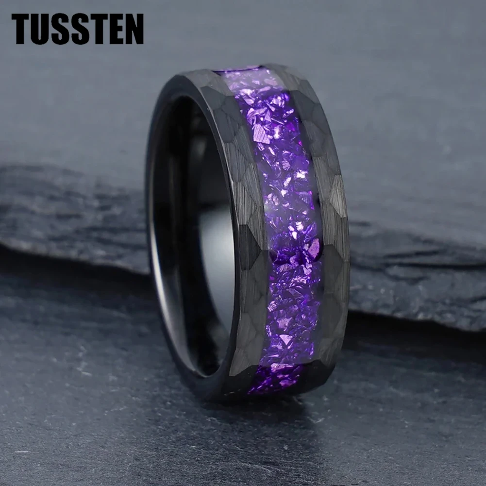 TUSSTEN 8 мм для мужчин и женщин модное обручальное кольцо с кристаллическим камнем