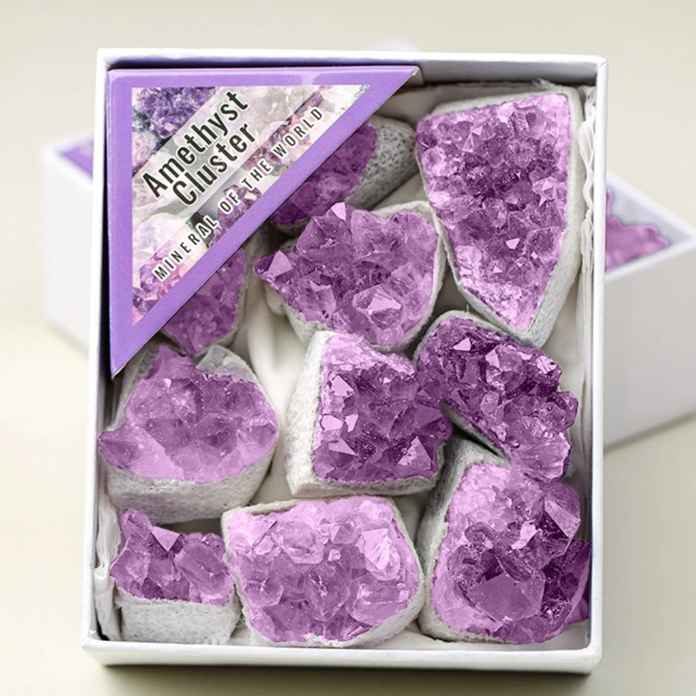 

Набор из 9 кристаллов аметиста