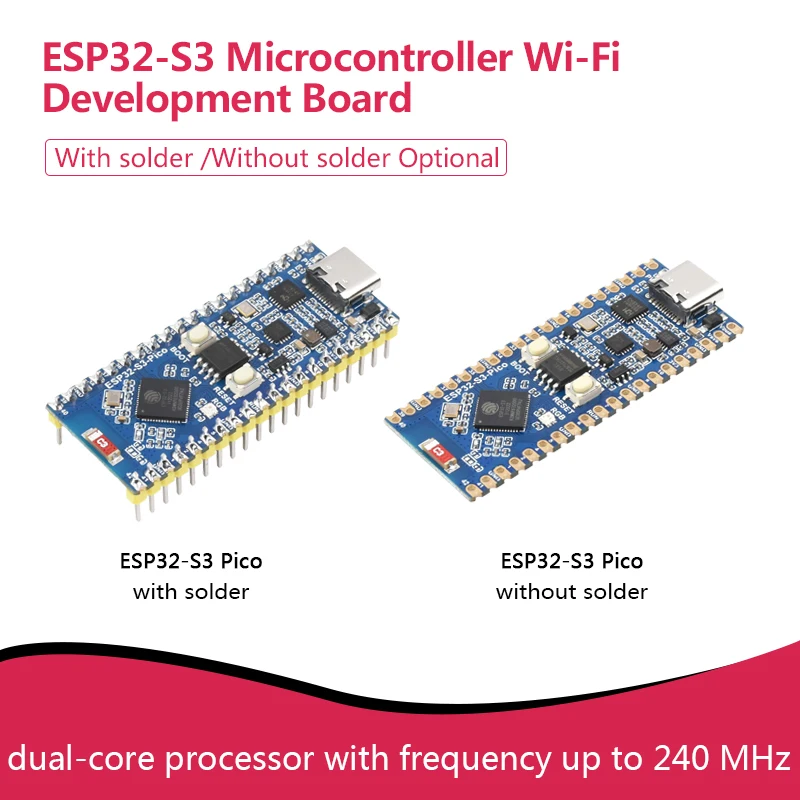 ESP32-S3 микроконтроллер 2 4 ГГц плата для разработки Wi-Fi с дополнительной пайкой