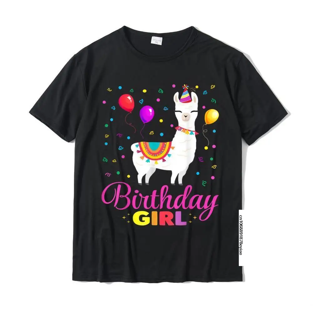 

Cute Llama Shirt Party Animal Funny Gift For Birthday Girl T-Shirt Street Tops Shirts High Quality Cotton Men's T Shirts