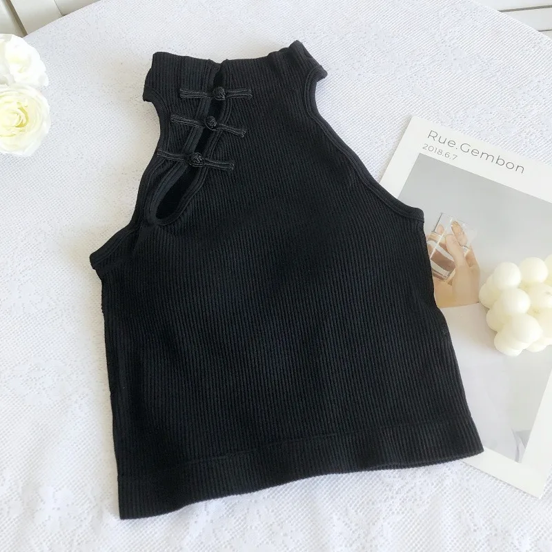 Винтажные майки Hault для женщин без рукавов всемогущие повседневные укороченные