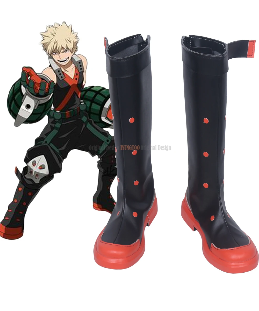 Bakugou костюм кацуки для косплея обувь Boku без герой ботинки костюмированной